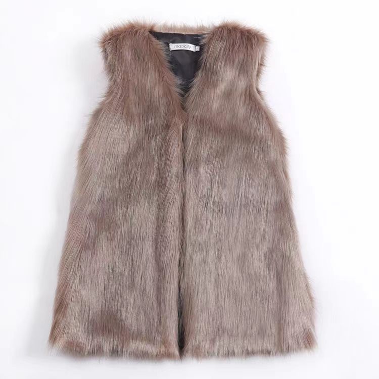 Damen Elegante Kunstpelzweste mit modischem Schnitt ModeGeist