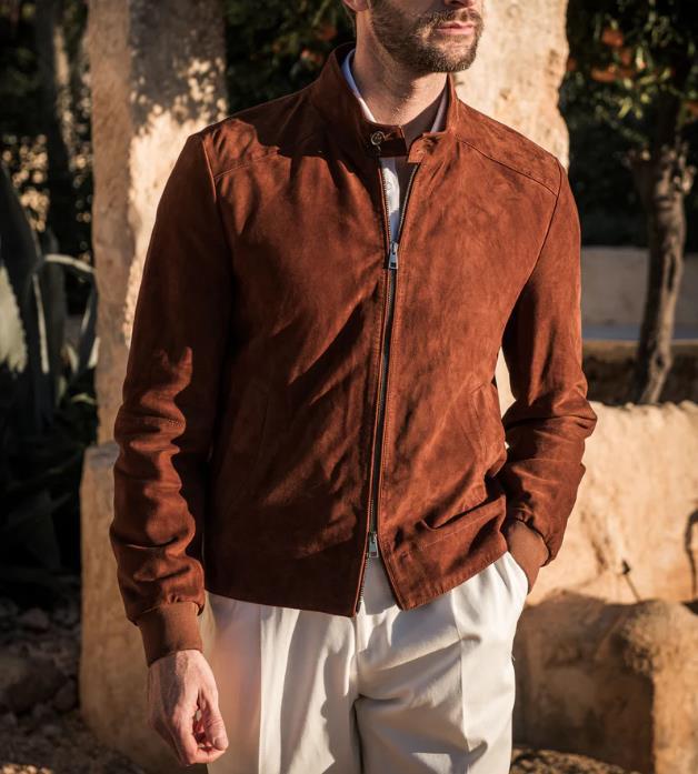 Herren luxuriöse Wildlederjacke ModeGeist