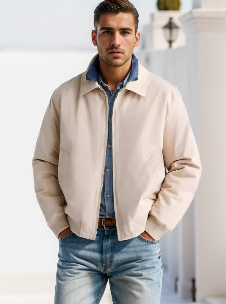 Herren modische Übergangsjacke im sportlichen Schnitt mit Reißverschluss und praktischen Taschen ModeGeist