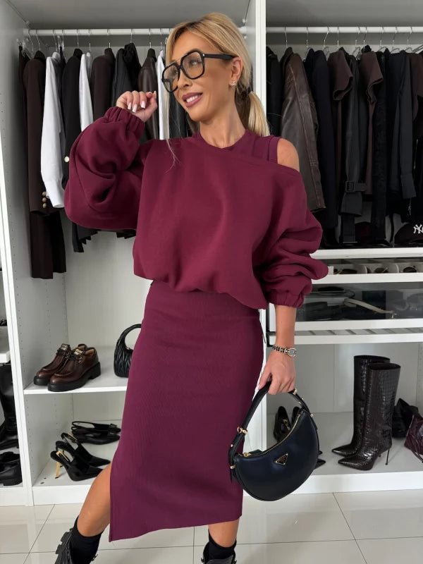 Asymmetrischer Damen-Pulloverrock von MODEGEIST