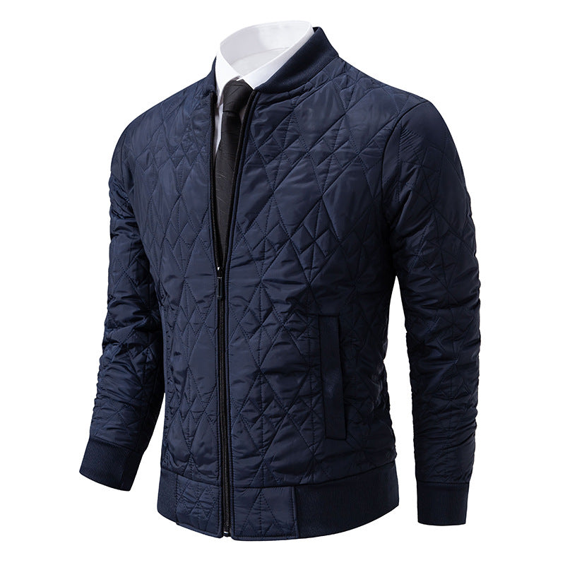 Herren gesteppte Freizeitjacke mit modischem Design und hohem Kragen ModeGeist