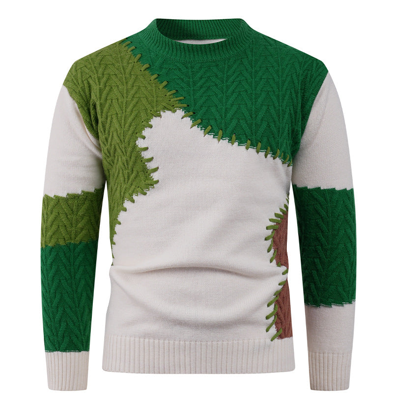 Herren Stilvoller Strickpullover mit einzigartigen geometrischen Mustern ModeGeist