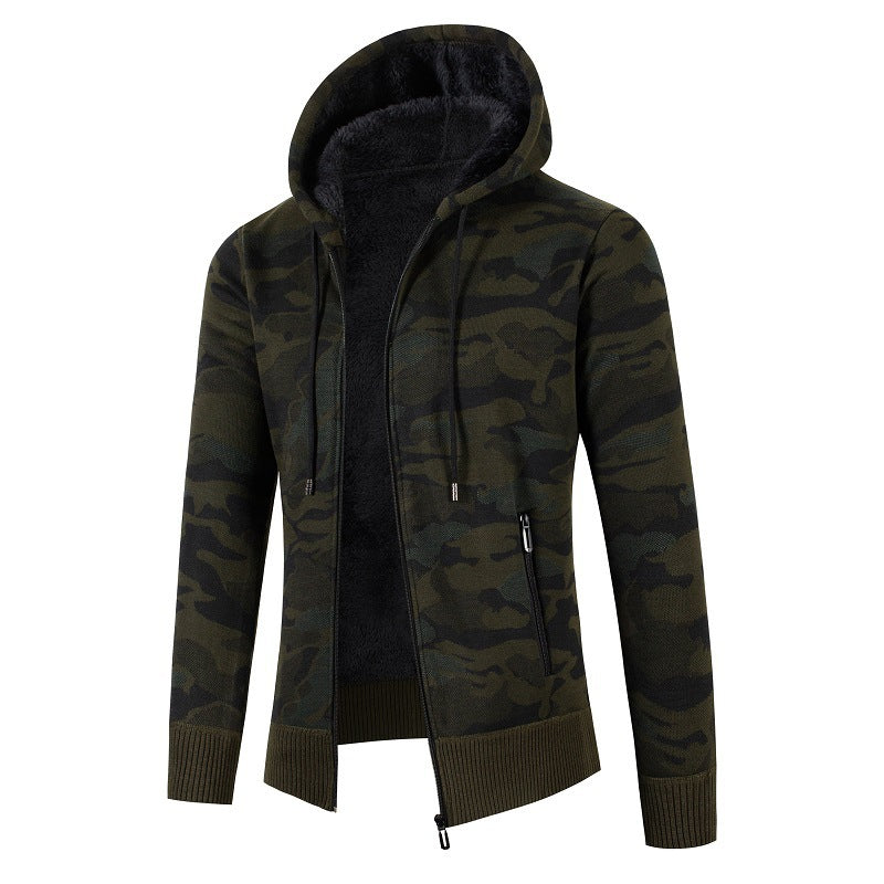 Herren modischer Kapuzensweater mit Karomuster ModeGeist