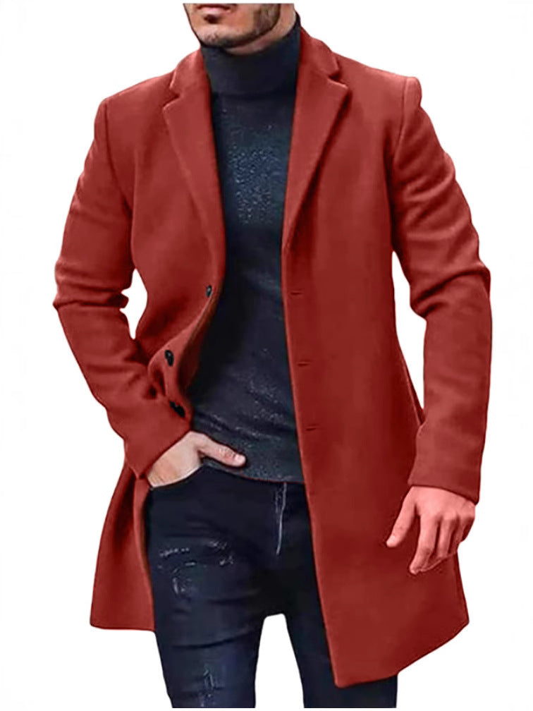 Herren eleganter Wollmantel mit schmalem Schnitt ModeGeist