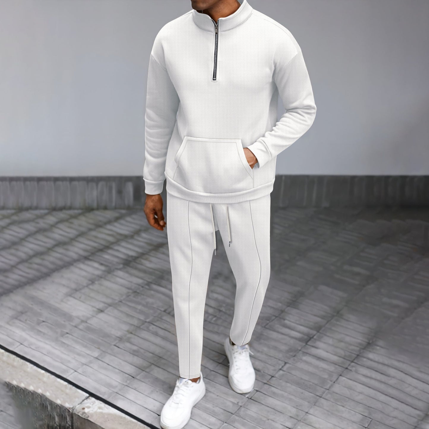 Herren sportliches Freizeitset mit Reißverschluss und praktischen Taschen ModeGeist