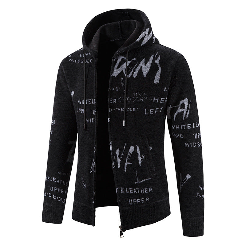 Herren modische Kapuzenjacke mit kreativem Print ModeGeist
