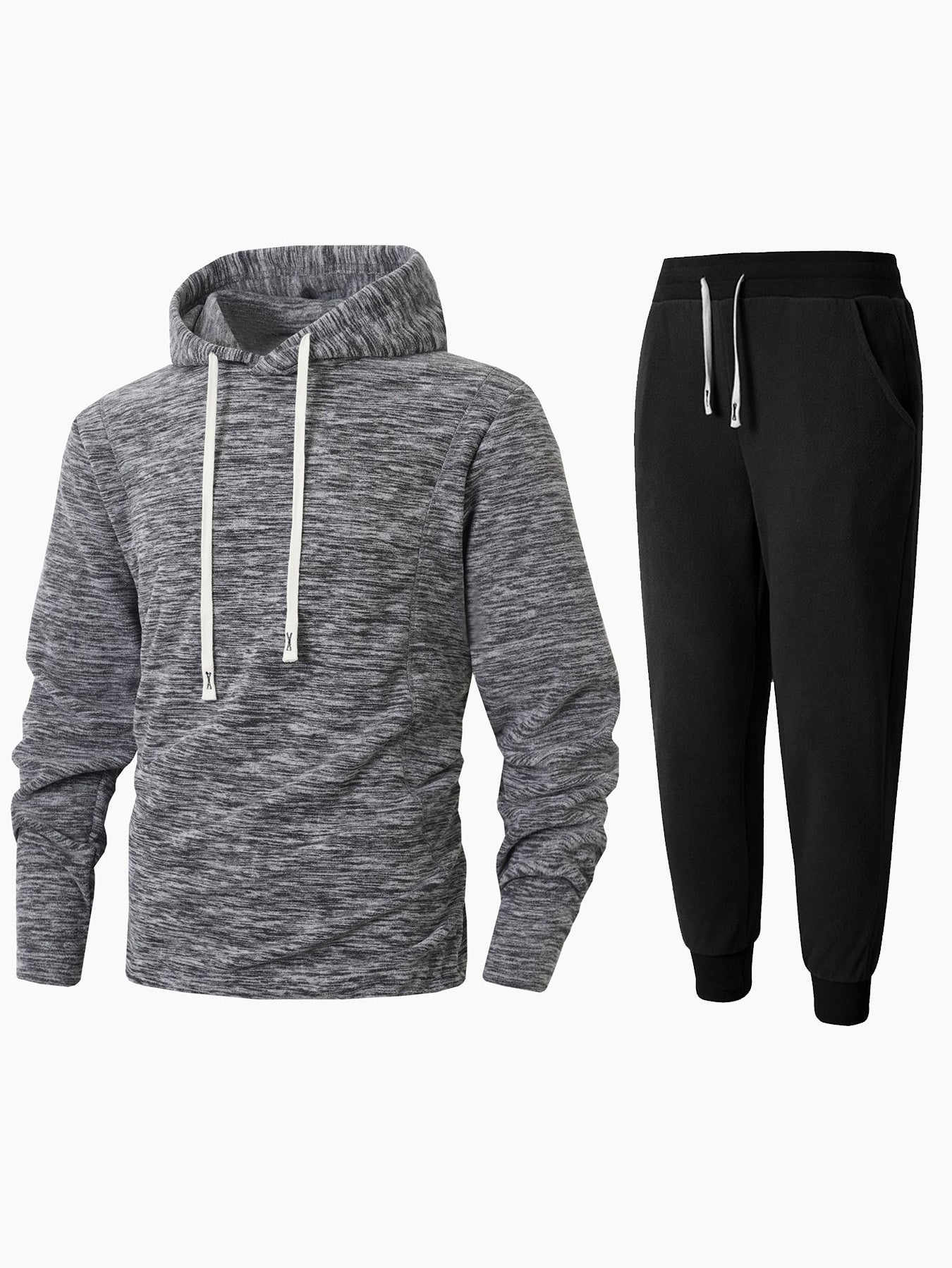 Herren Fleece-Kapuzenpullover und Jogginghose Set ModeGeist