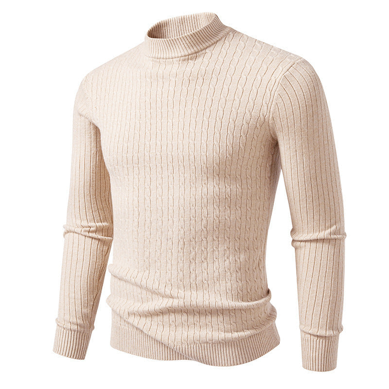 Herren Rollkragenpullover aus strukturiertem Strick ModeGeist