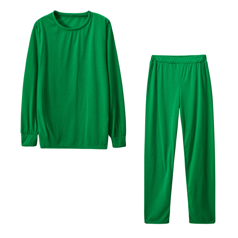 Damen Langarm Schlafanzug Set mit elastischen Hosen ModeGeist