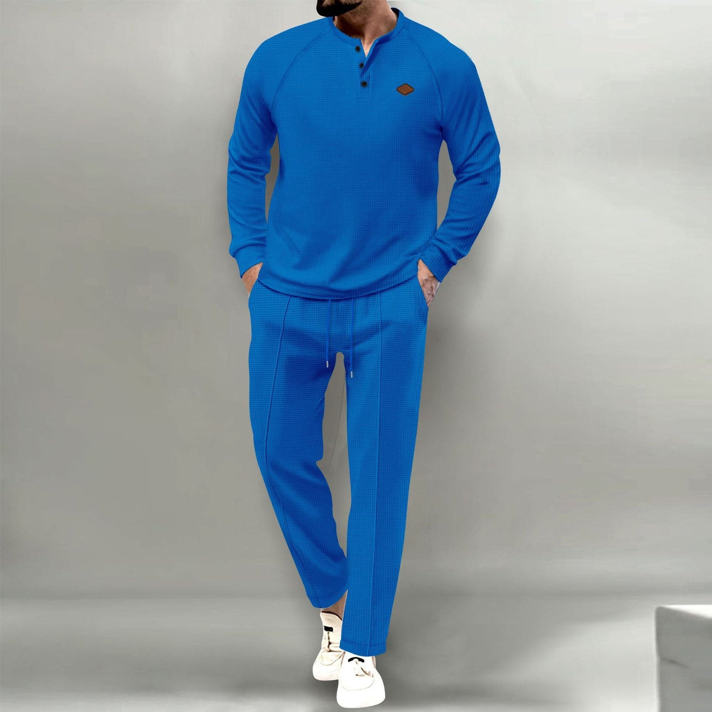 Herren hochwertiger Freizeitanzug mit Knopfleiste und eleganten Taschen ModeGeist