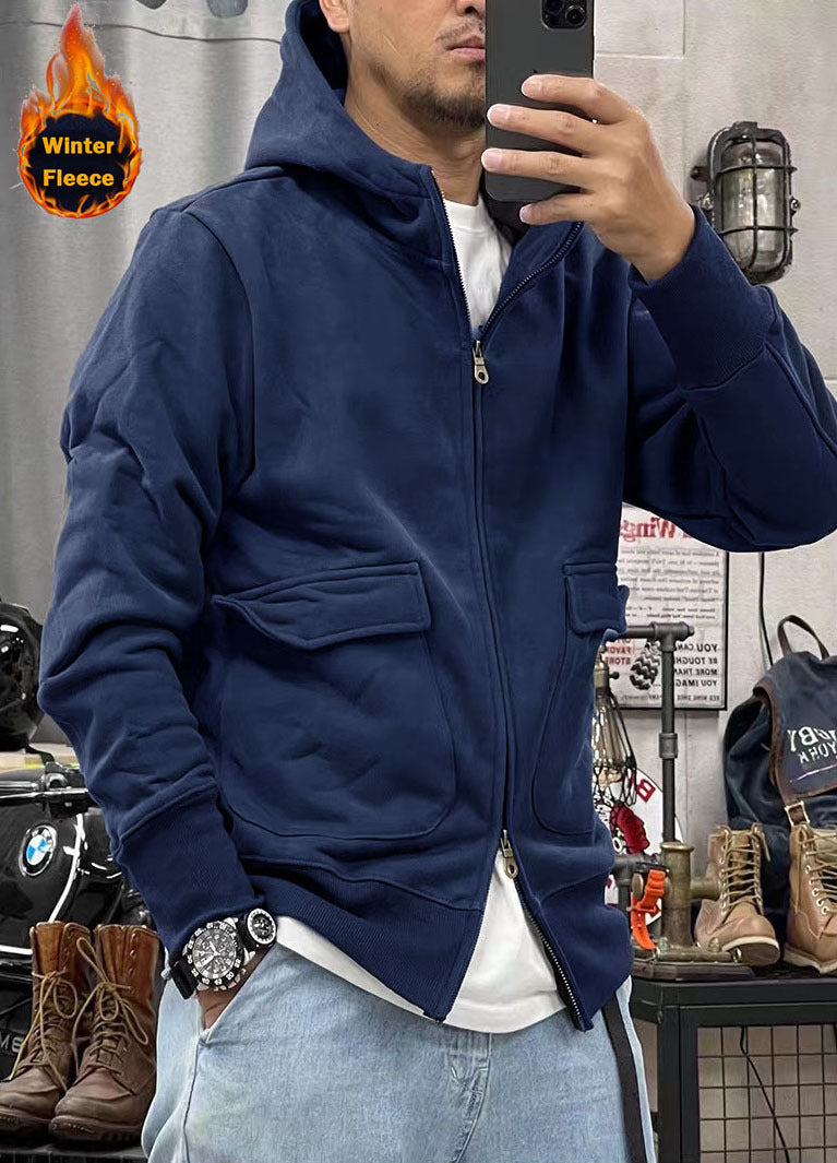 Herren warme Fleecejacke mit praktischen Taschen und modernem Schnitt ModeGeist
