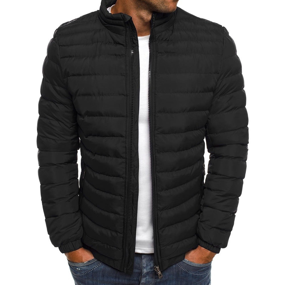 Herren Steppjacke mit leichtem Futter und hohem Kragen ModeGeist