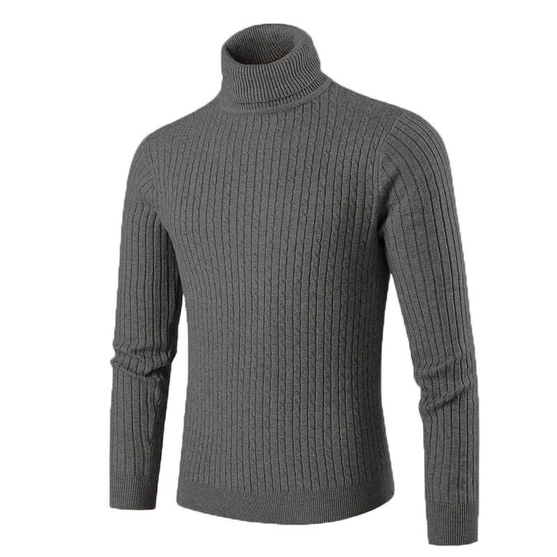 Herren modischer Rollkragenpullover aus strukturiertem Strick ModeGeist
