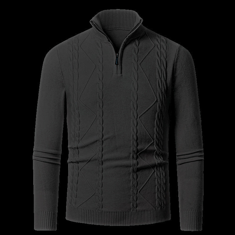 Herren Strickpullover mit modischem Reißverschluss ModeGeist
