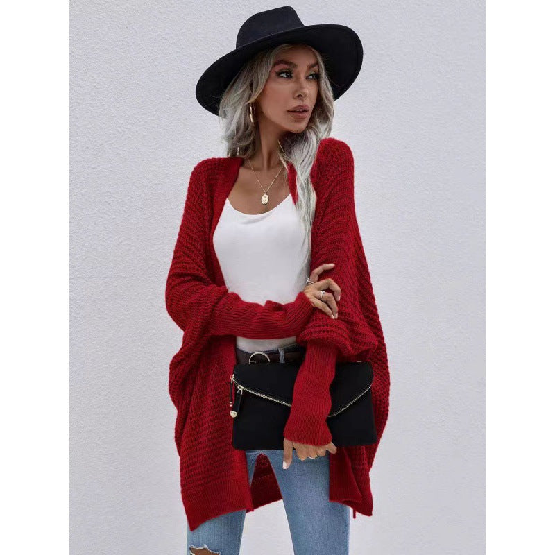 Damen luftige Strickjacke mit offenes Design und feiner Maschenstruktur ModeGeist