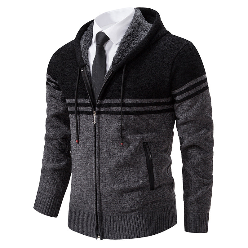 Herren modische Kapuzenjacke mit strukturiertem Design ModeGeist