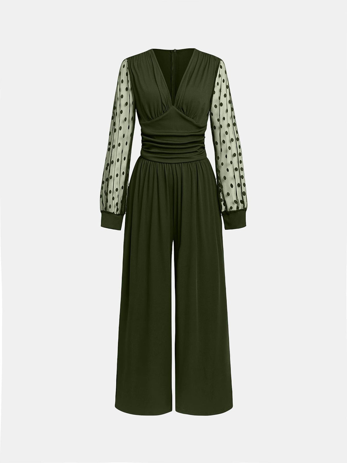 Damen Overall mit transparenten Puffärmeln ModeGeist