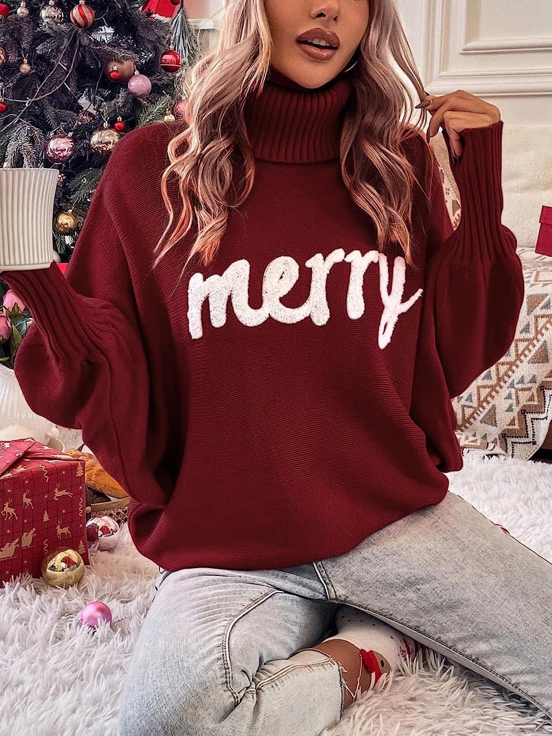 Damen Oversized Rollkragenpullover ModeGeist