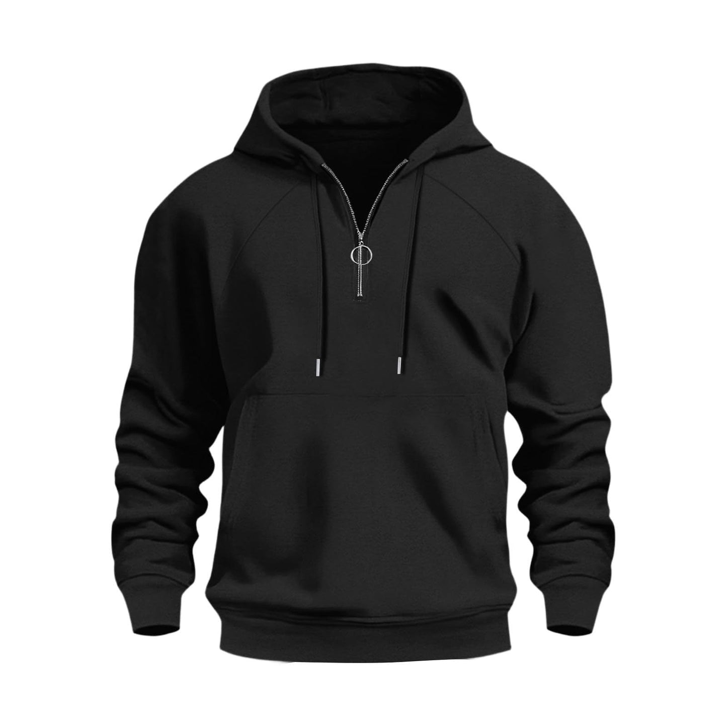 Herren funktionale Kapuzenpullover mit halbem Reißverschluss ModeGeist