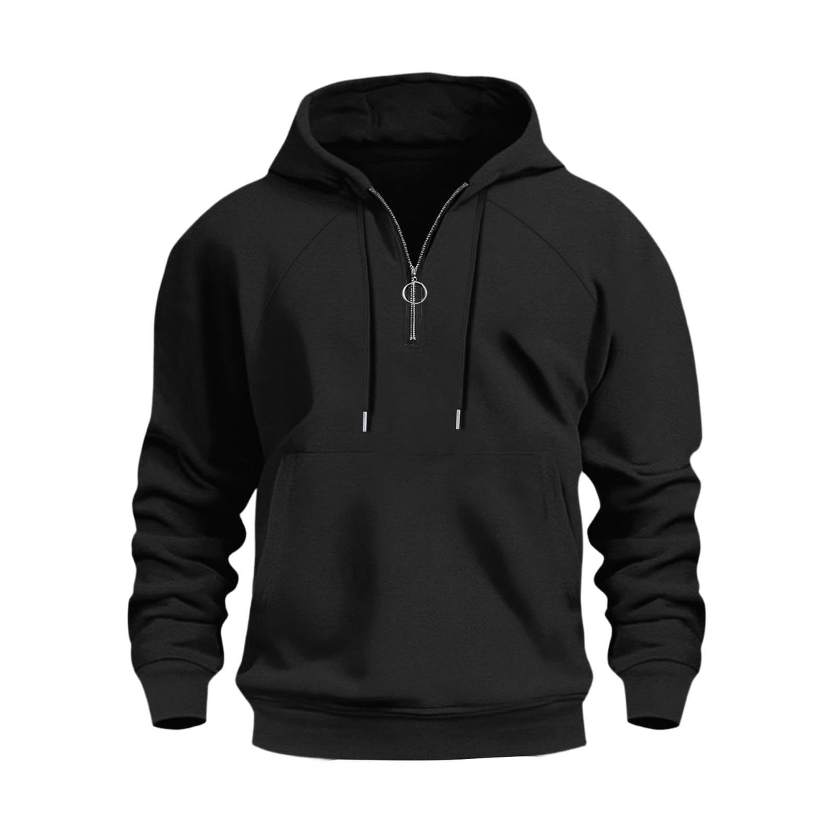 Herren funktionale Kapuzenpullover mit halbem Reißverschluss ModeGeist