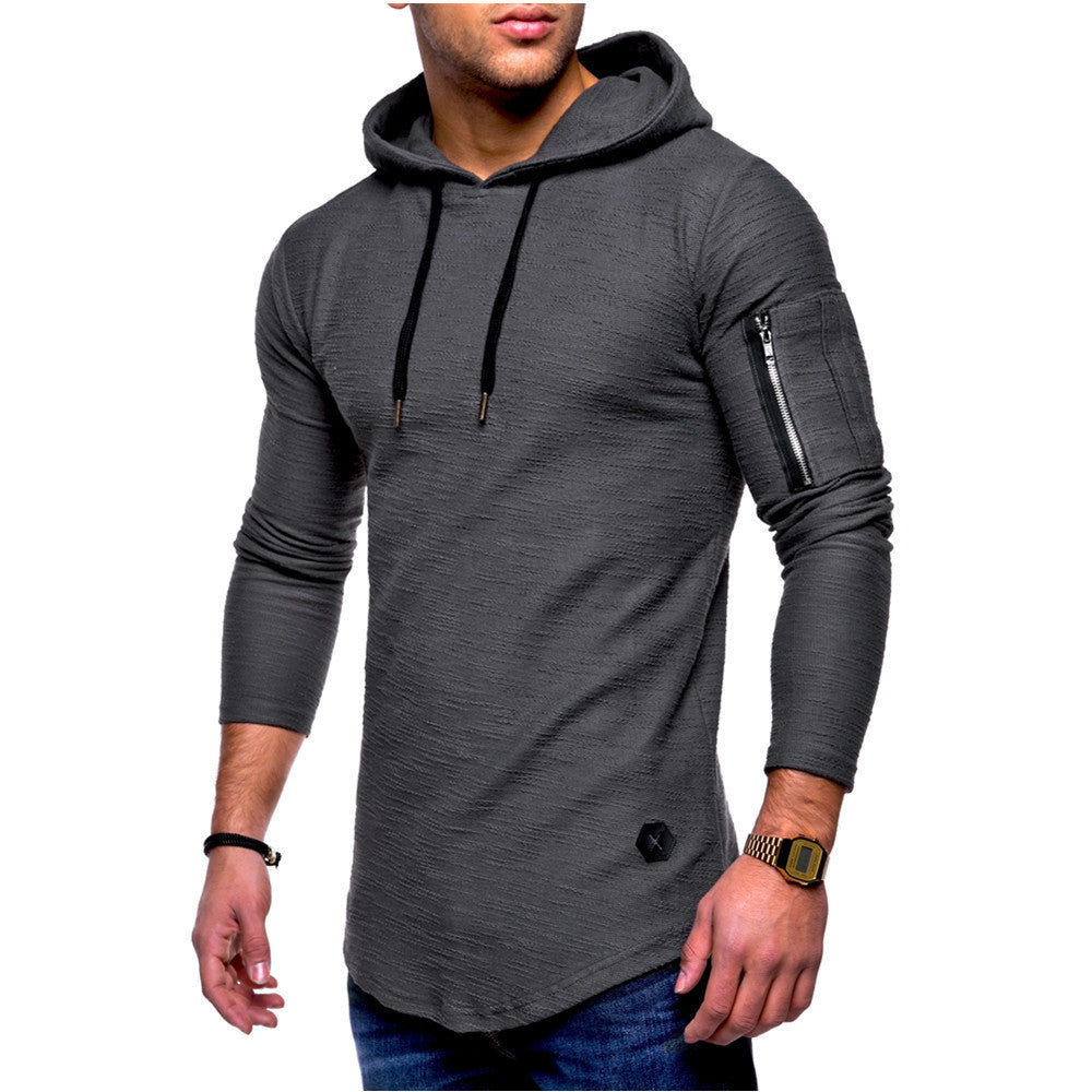 Herren lässiger Kapuzenpullover mit modischem Reißverschluss ModeGeist