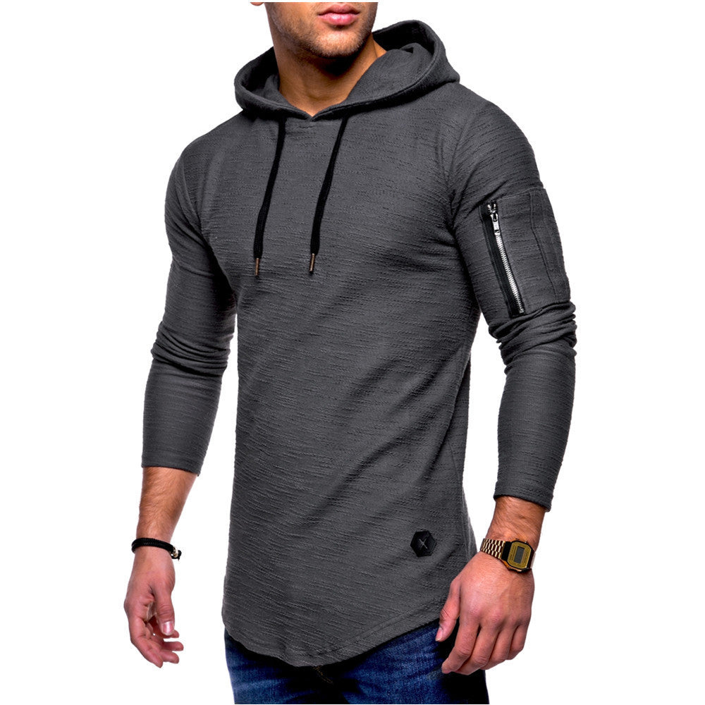 Herren lässiger Kapuzenpullover mit modischem Reißverschluss ModeGeist