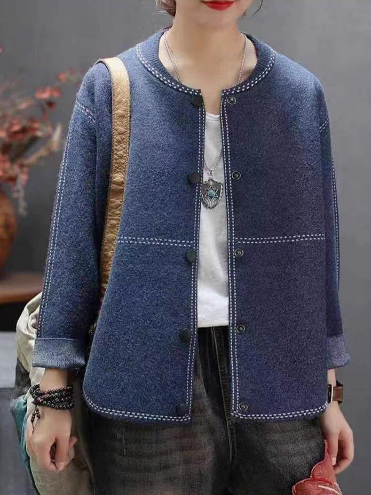 Eleganter Damen-Cardigan mit raffinierten Nähten und Knöpfen von MODEGEIST