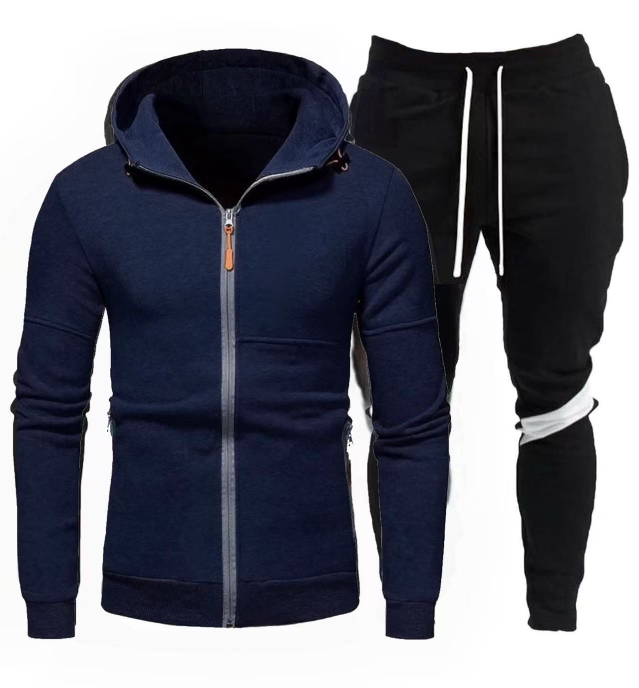Herren sportliche Kapuzenjacke mit praktischem Reißverschluss und Jogginghose ModeGeist
