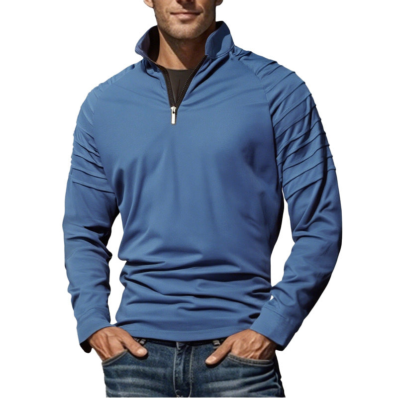 Herren Funktionspullover mit halbem Reißverschluss und modernem Design ModeGeist