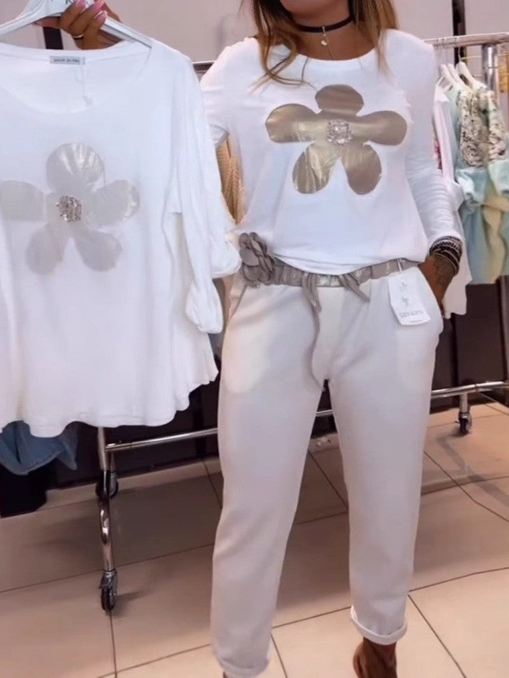 Modisches Damen-Top mit Blumenmuster