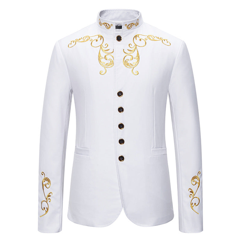 Herren Eleganter Blazer mit kunstvollen Stickereien ModeGeist