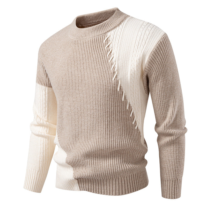 Herren modischer Strickpullover mit einzigartigem Kabeldesign ModeGeist