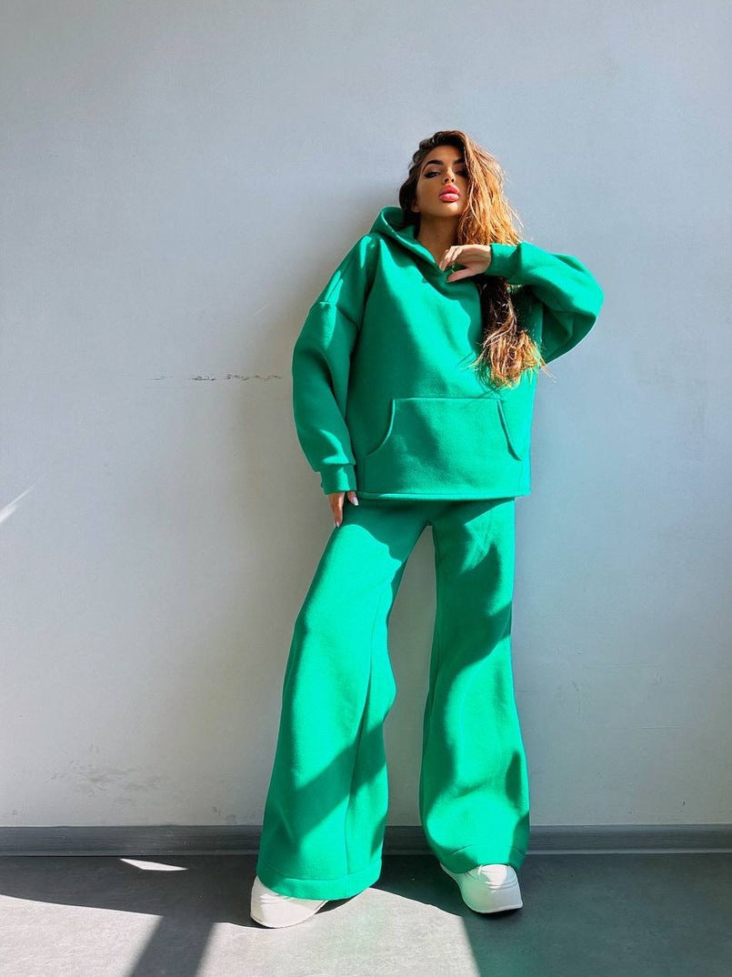 Damen Cooles Oversized Hoodie und weite Freizeithose ModeGeist