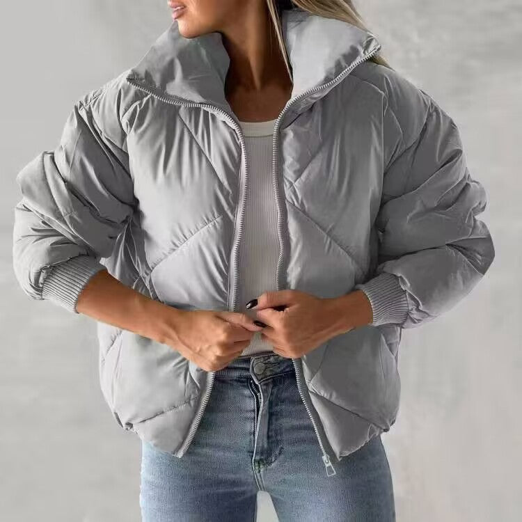 Damen Wärmeisolierte Steppjacke mit hohem Kragen und elastischen Bündchen ModeGeist