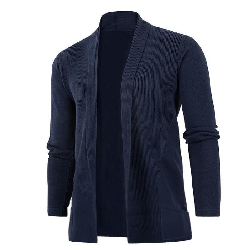 Damen Strickjacke mit modernem Schalkragen und seitlichen Taschen ModeGeist