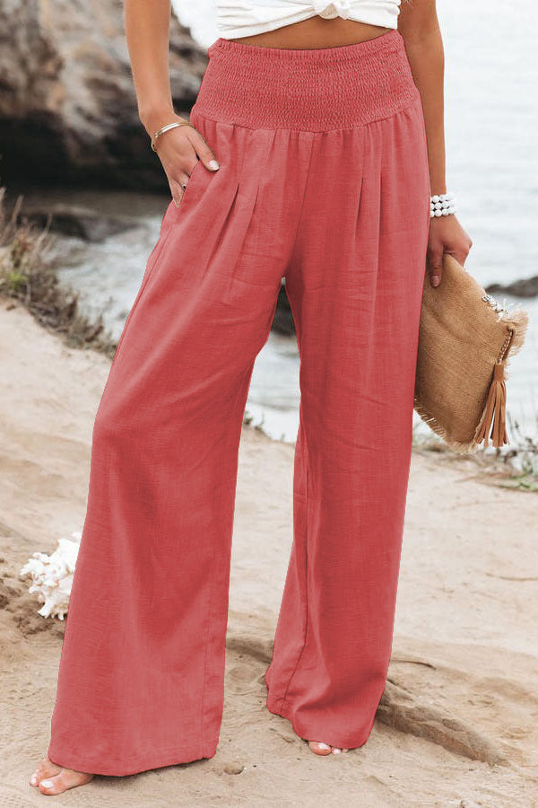 Damen Weite Leinenhose ModeGeist