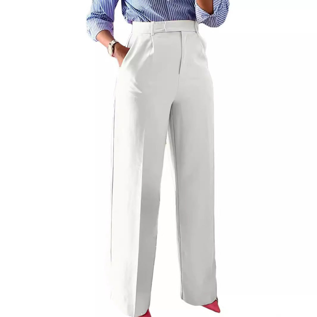 Elegante, stylische Damen Bundfaltenhose mit hoher Taille von MODEGEIST