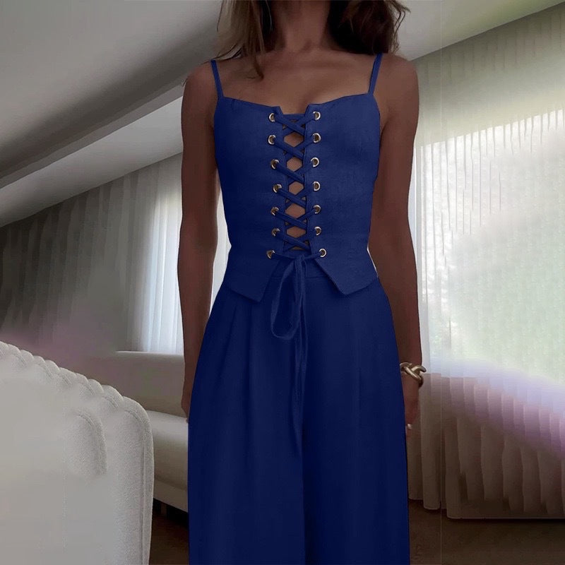 Damen Korsettbluse mit Schnüroptik ModeGeist