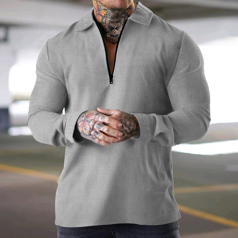 Herren Langarm Shirt mit modernem Reißverschluss ModeGeist