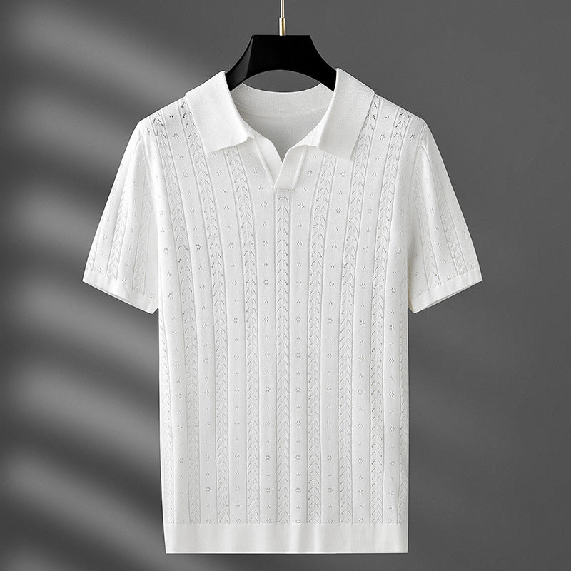 Hochwertiges, elegantes Herren Poloshirt aus Strick