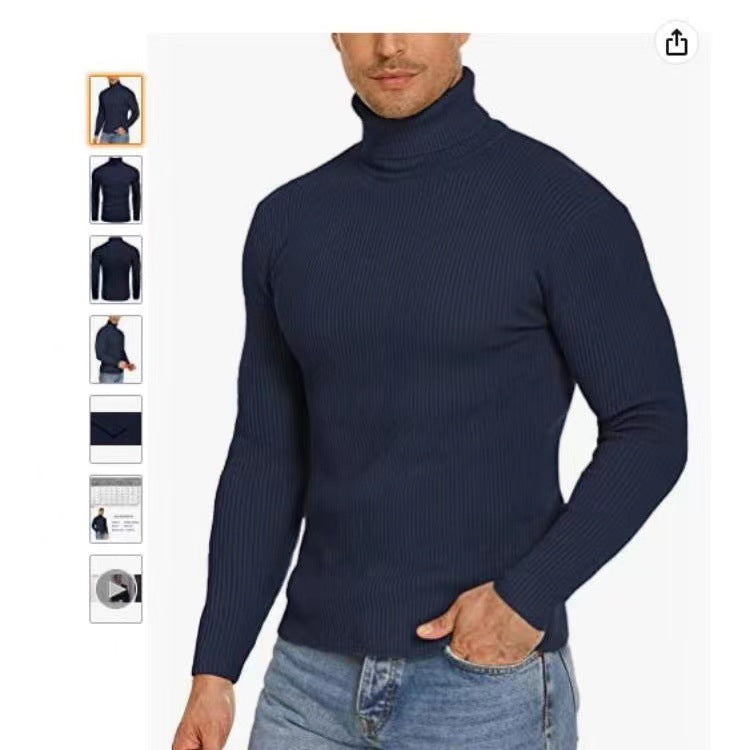 Herren Stehkragen Pullover aus ribbeltem Strick ModeGeist