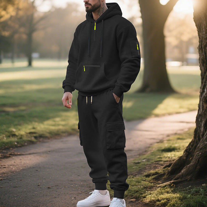 Herren sportliches Hoodie- und Cargo-Hosen-Set ModeGeist