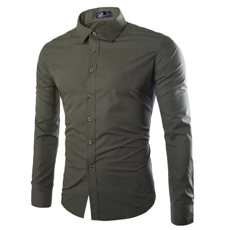 Herren elegante Langarmhemd ModeGeist