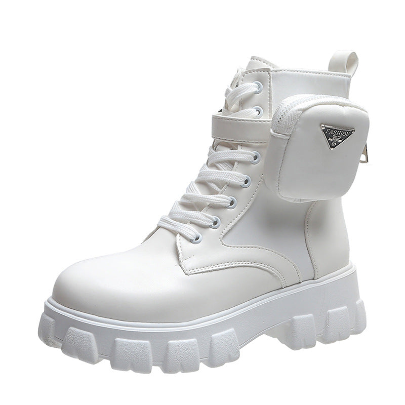Damen Chunky Boots mit praktischem Seitentaschen-Design ModeGeist