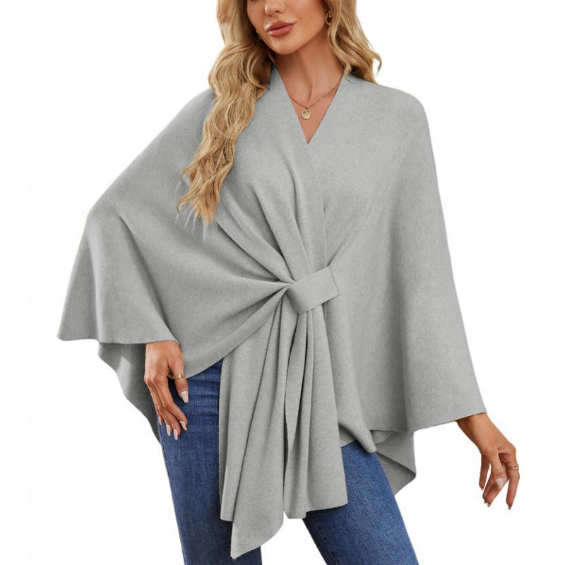Damen modischer Wickelmantel mit trendigem Design ModeGeist