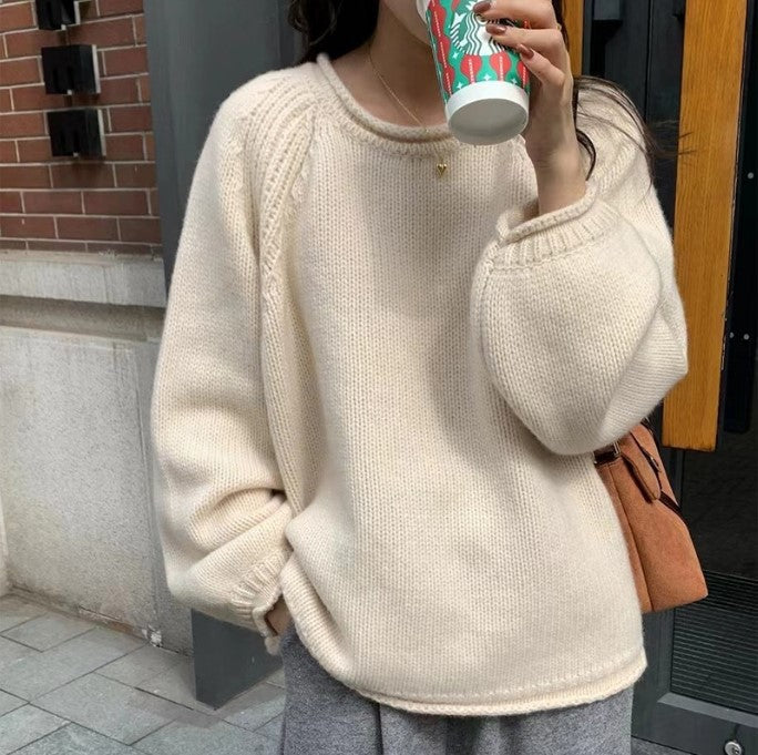 Damen Strickpullover mit lässiger Silhouette undmodernen Details ModeGeist