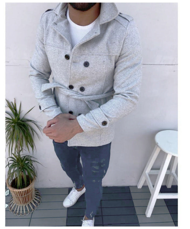 Herren Mantel mit doppelter Knopfreihe ModeGeist