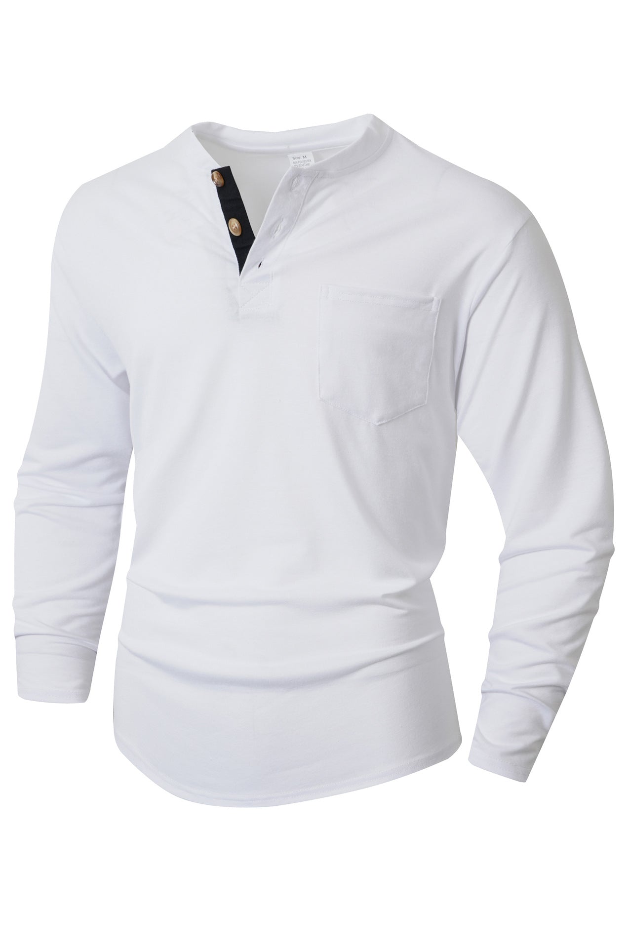 Herren langärmliges Henley-Shirt ModeGeist