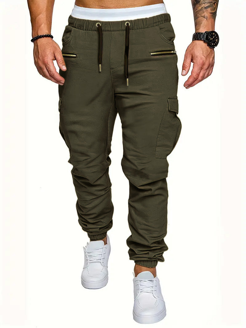 Herren Cargo-Jogginghose mit elastischem Bund und praktischen Reißverschlusstaschen ModeGeist