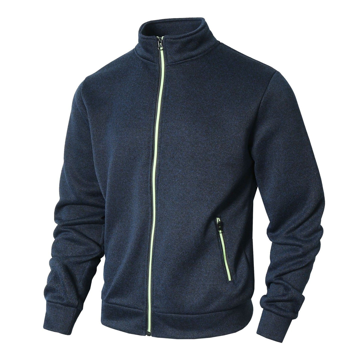 Herren Fleecejacke mit hohem Kragen und Reißverschluss ModeGeist